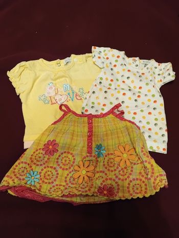 Lot de 3 t- shirt bébé fille 1 mois