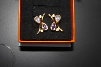 Boucles d'oreilles plaqué or /oxydes de zirconium