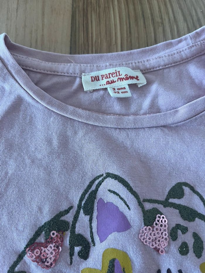 🌸 Haut manches longues rose lilas – 24 mois – Du Pareil au Même 🐆 - photo numéro 4