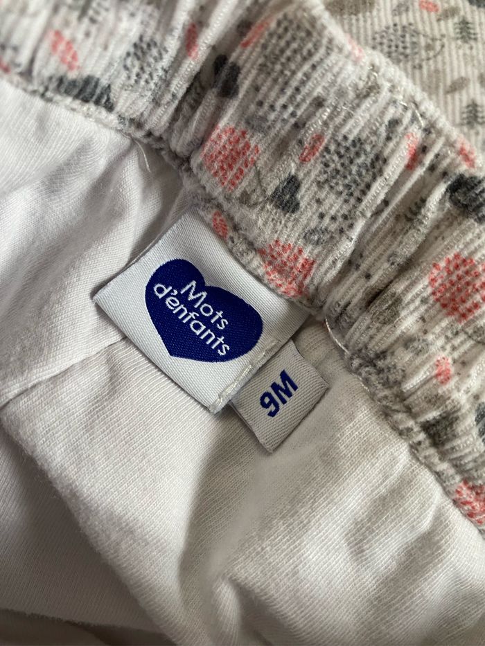 Superbe pantalon velours doublé 9 mois Mots d’enfants - photo numéro 6