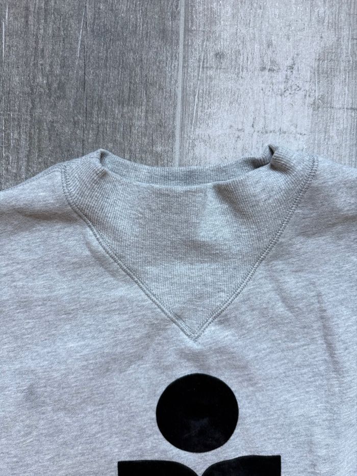 Sweat Isabel Marant Étoile gris logo noir taille 36 - photo numéro 6