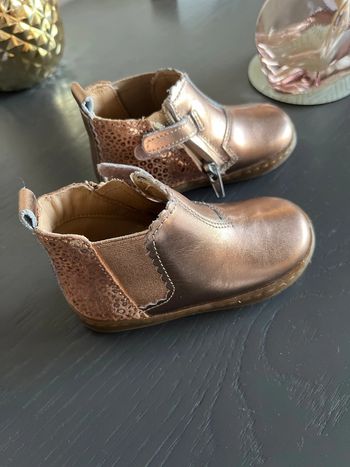 Bottines bébé filles or rose 22