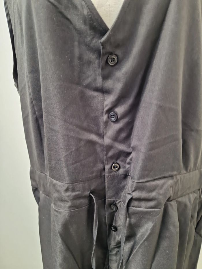 Combinaison Combi Short Noir Décolleté V Homme - photo numéro 9