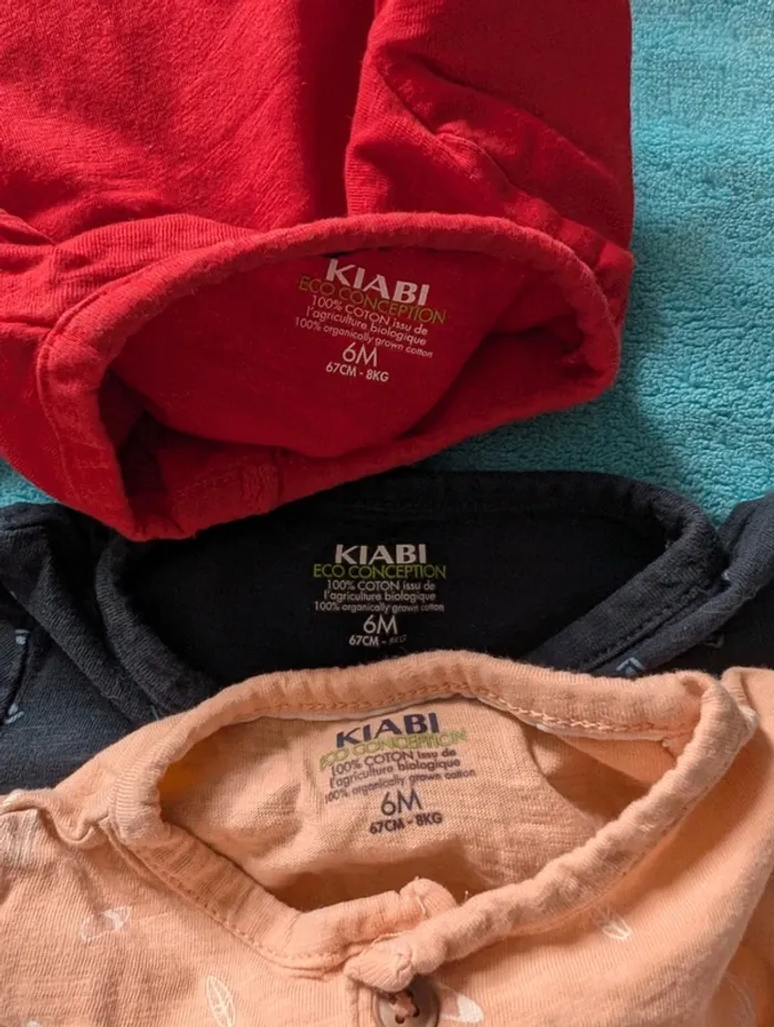 Lot tee-shirt 6 mois Kiabi - photo numéro 5