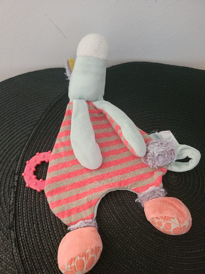 Doudou Attache tétine - Cheval Âne Biscotte et Pompon - MOULIN ROTY - photo numéro 2
