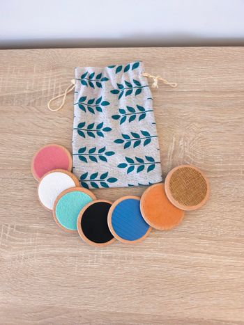 Jeu bois jetons sensoriels Montessori