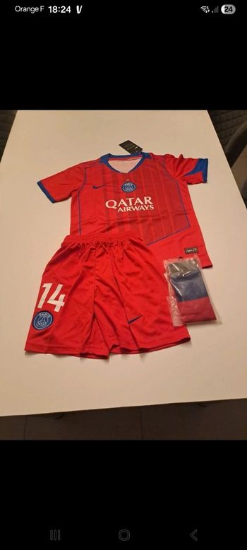 Ensemble foot psg doué 10ans maillot etoile