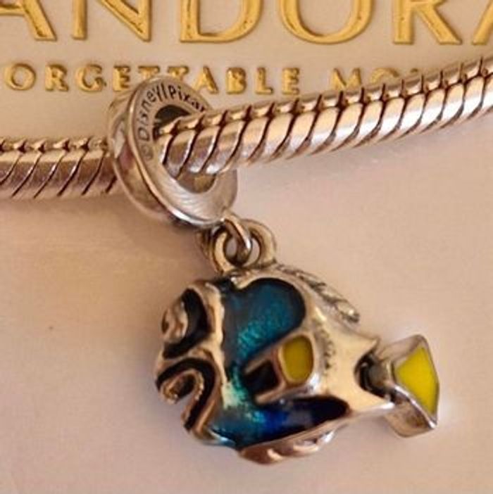 Charm Pandora Poisson émail bleu & jaune — S925 ALE - photo numéro 6
