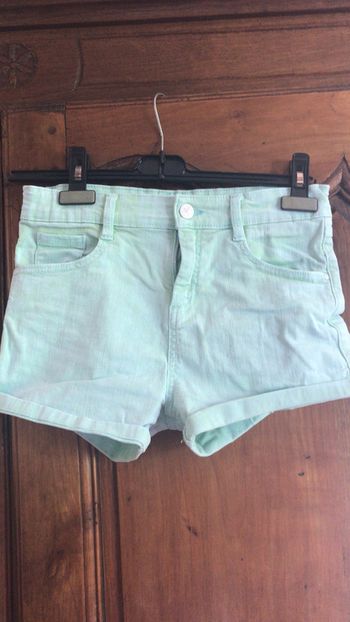 Tex short 13 ans couleur menthe