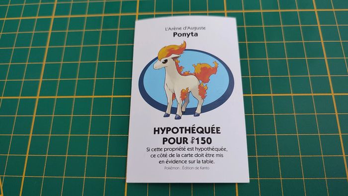 Titre de propriété Ponyta pièce détachée jeu de société Monopoly Pokémon édition de Kanto #C43 - photo numéro 2