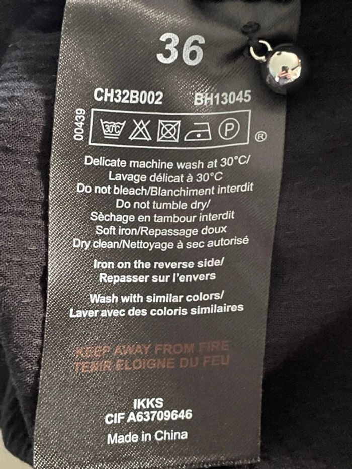 Haut noir cœur croisé noir IKKS 36 - photo numéro 5