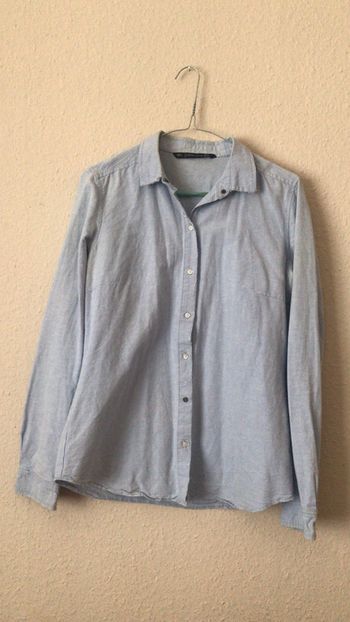 Chemise effet jeans clair