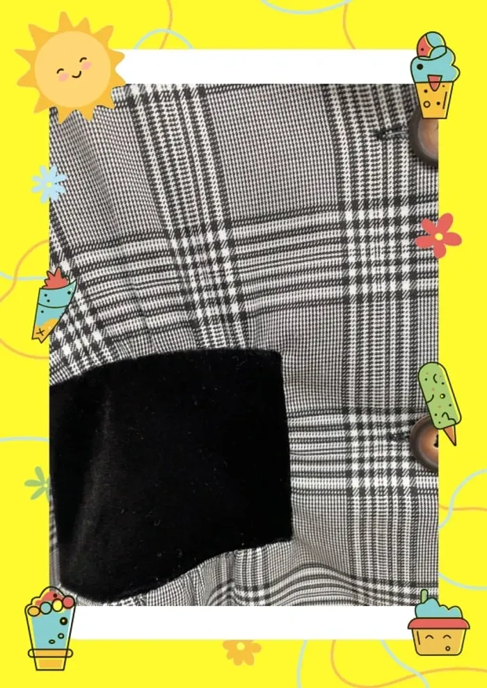 Blazer à carreaux avec boutons S 36 simplee shein - photo numéro 4