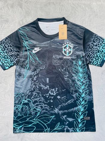 Maillot concept foot Brésil noir Rio taille M