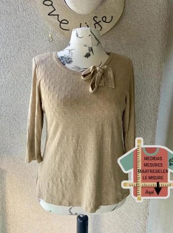 Camiseta/T-shirt beige-dorado Talla 44