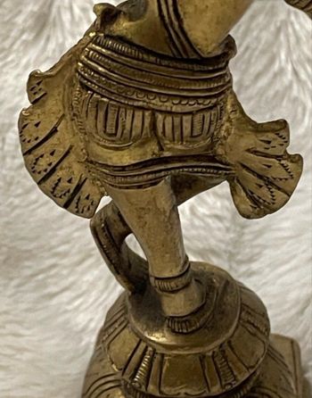 Statuette Krisna bronze doré
