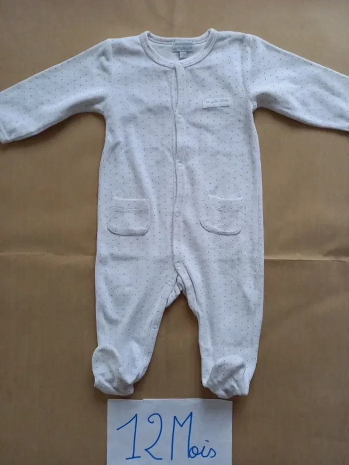 Pyjama / Grenouillère velours 12M