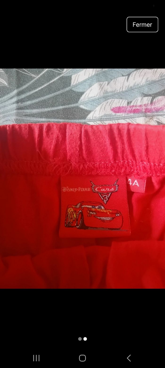 Bas de pyjama rouge Cars - photo numéro 2