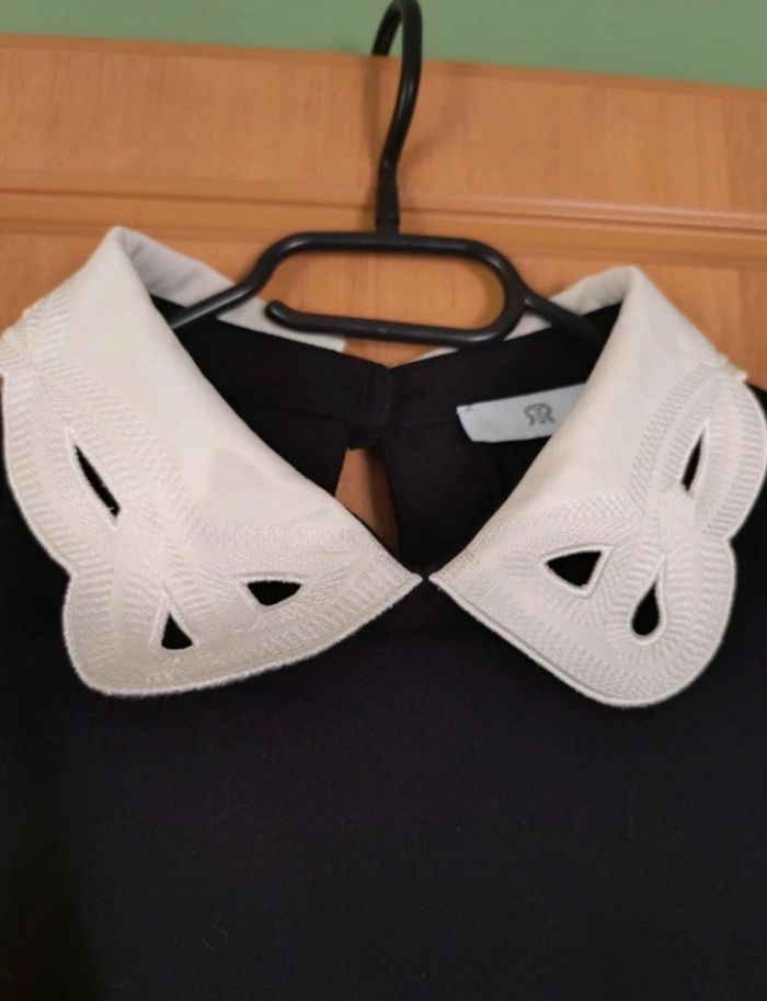 Robe noire col blanc chic la redoute - photo numéro 2