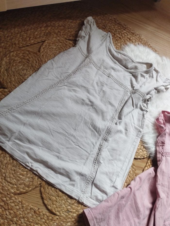 Lot t-shirts blancs roses TU shein 10ans - photo numéro 5