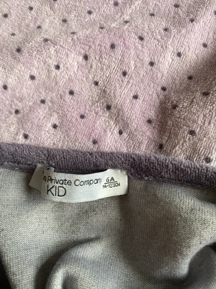Ensemble pyjama hiver 2 pièces fille velours violine motif lune 6/7 ans Gémo - photo numéro 5