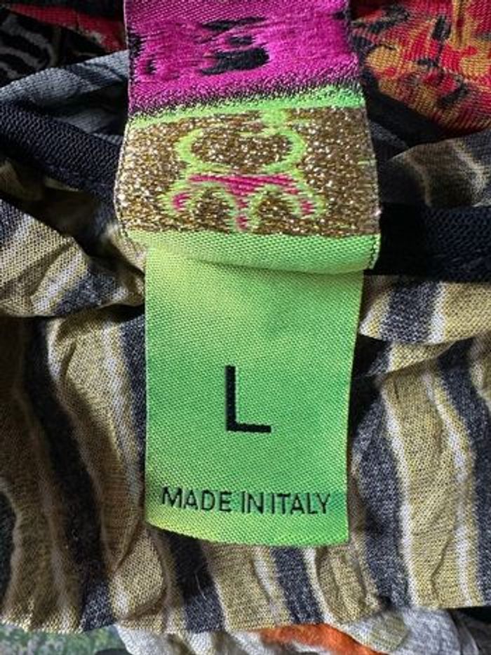 Top en mesh bariolé kaki beige Save the Queen! T40 L - photo numéro 6