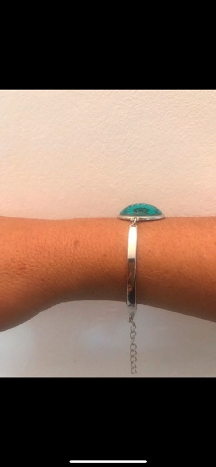 Bracelet acier turquoise - photo numéro 2