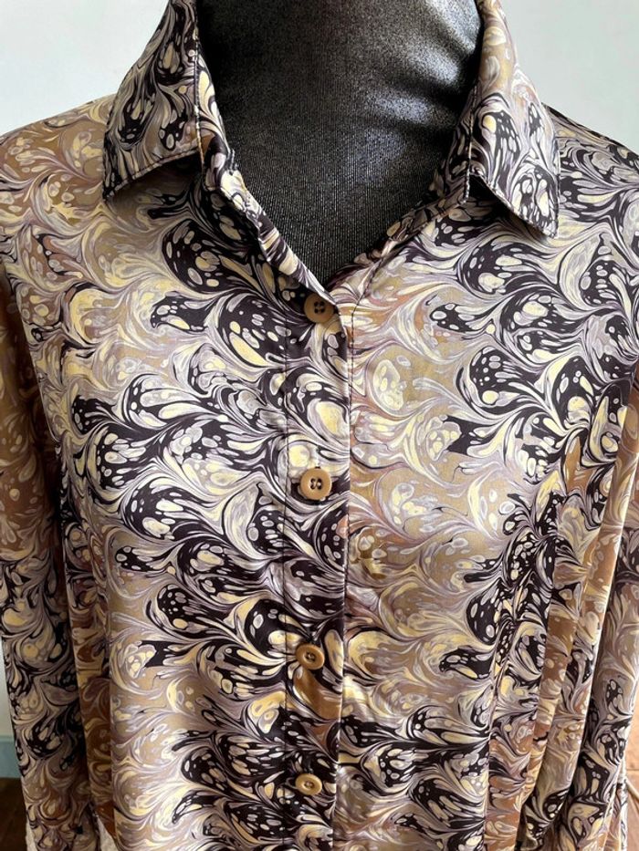 Beau chemisier robe satiné - photo numéro 3