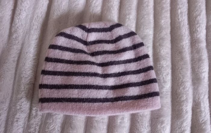 Bonnet rose et marron - photo numéro 2