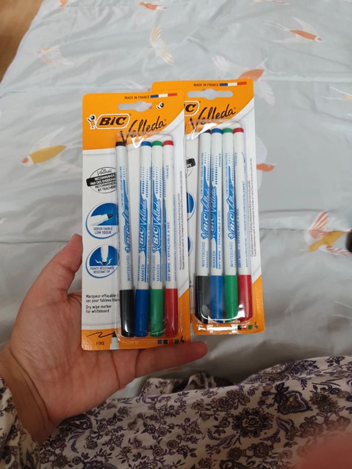 Lot de 2 paquets de feutres bic velleda