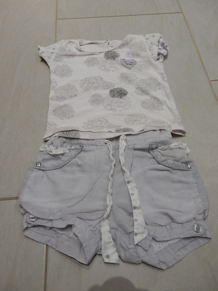 Ensemble tee-shirt et short 6 mois