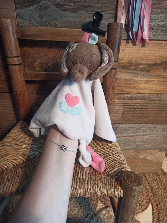 Doudou éléphant nattou Charlotte et Rose tbe - photo numéro 4