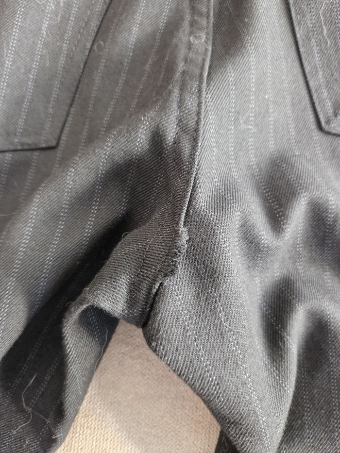 Pantalon homme noir à rayures pointillées Tissaia - photo numéro 9