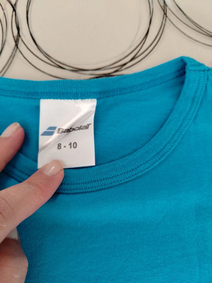 Tee shirt Babolat 8/10 ans comme neuf - photo numéro 3