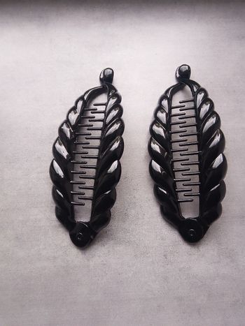 Lot de 2 barrettes noires