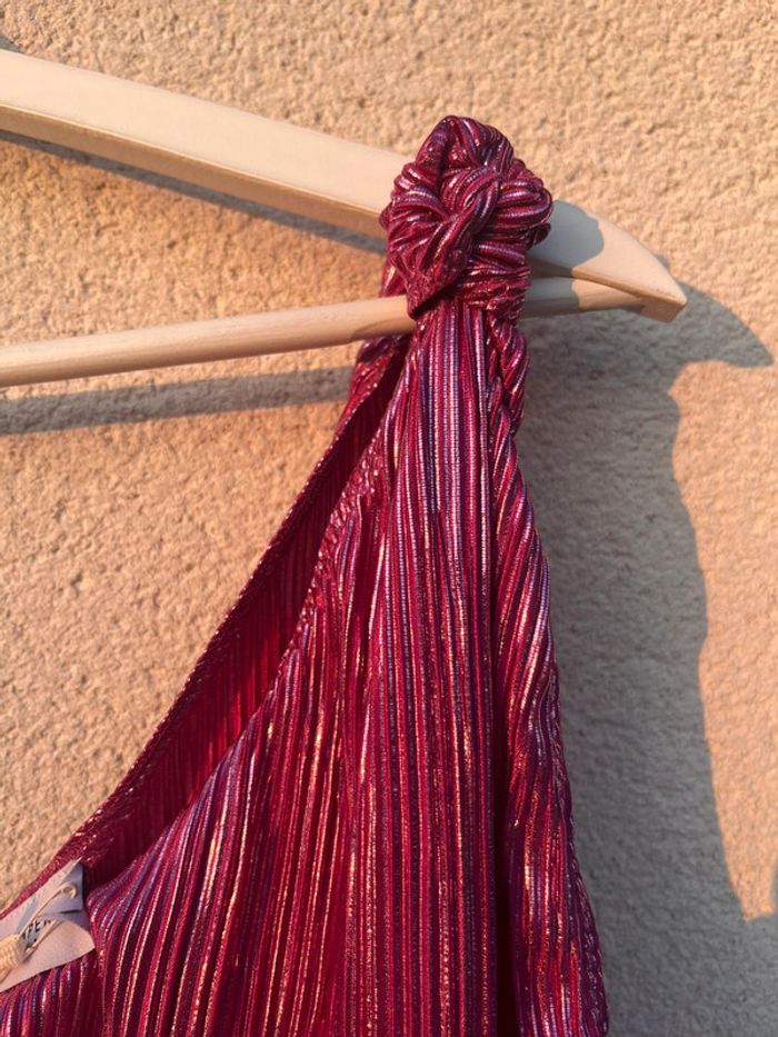 Haut asymétrique rose pailletée - photo numéro 9