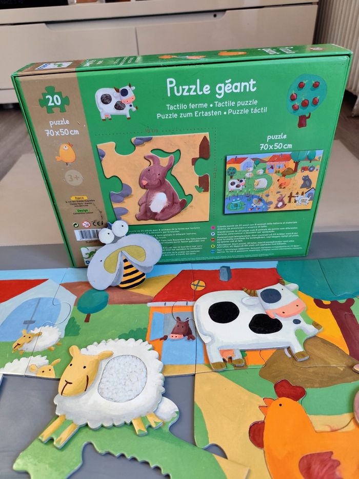 Puzzle Géant tactilo ferme Djeco - photo numéro 2