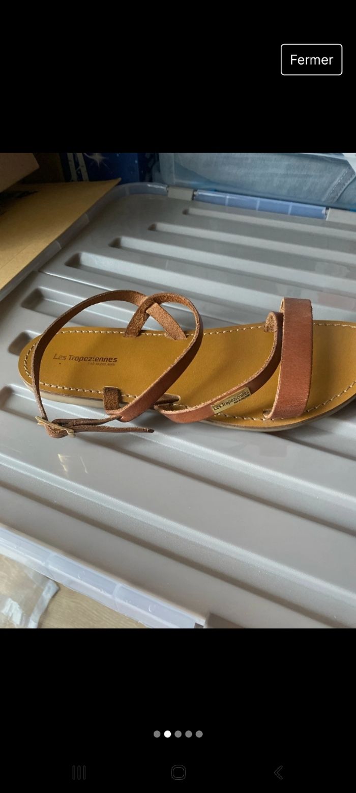 tropeziennes cuir marron - photo numéro 6