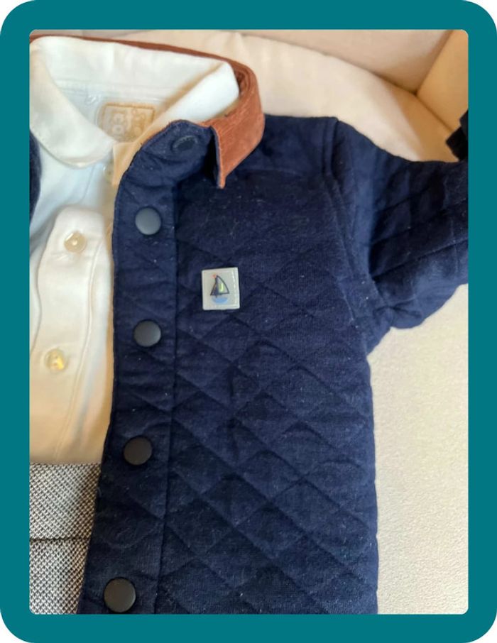 Ensemble 3 pièces veste body pantalon 3-6 mois - Jasper Conran Junior - photo numéro 3