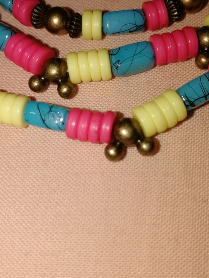 Collier ethnique multicolore avec tête de Mickey - photo numéro 4