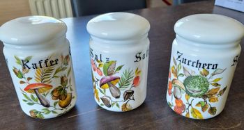 3 pots épices vintage opaline italie