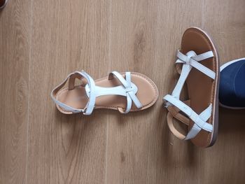 Sandales 34 okaidi  neuf ete blanc  en cuir fille 