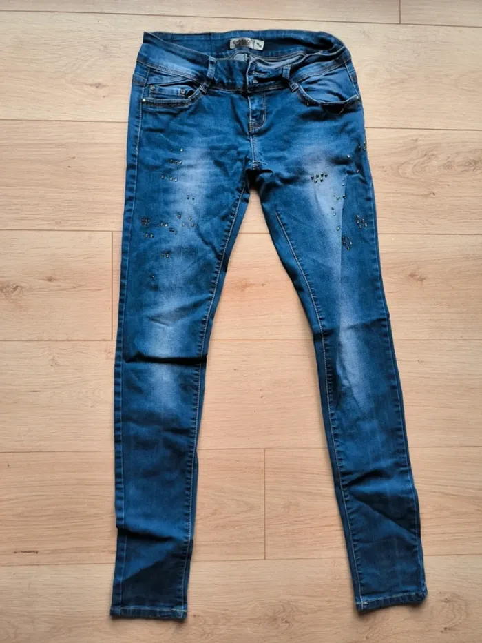 Jean femme strass