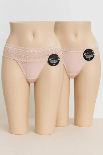 Lot de deux strings roses