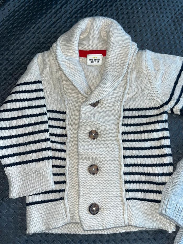 Lot 2 gilets épais bébé garçon 12 mois Tape à l’œil/Gemo - photo numéro 2