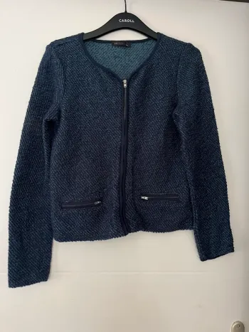 Veste gilet en maille bleu taille S 36 zibi london