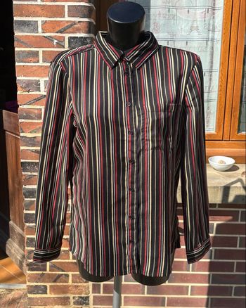 🖤 Chemise rayée multicolore – Taille 40