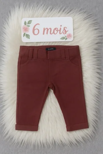Pantalon legging bordeaux
