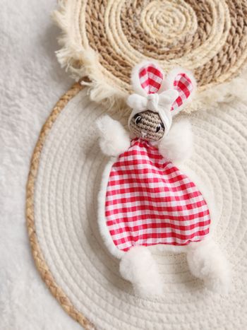 Doudou lapin plat léopard 