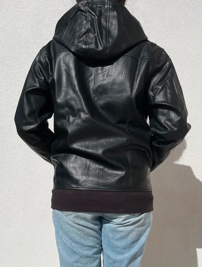 Rip Curl Perfecto jacket fake leather black Mens M - photo numéro 17